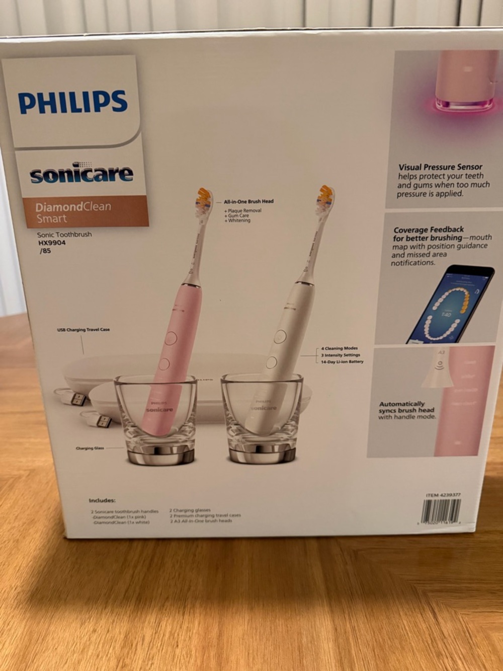 Philips Sonicare DiamondClean Smart Rechargeable Toothbrush, 2-pack HX9904/85 - Picture 3 of 11